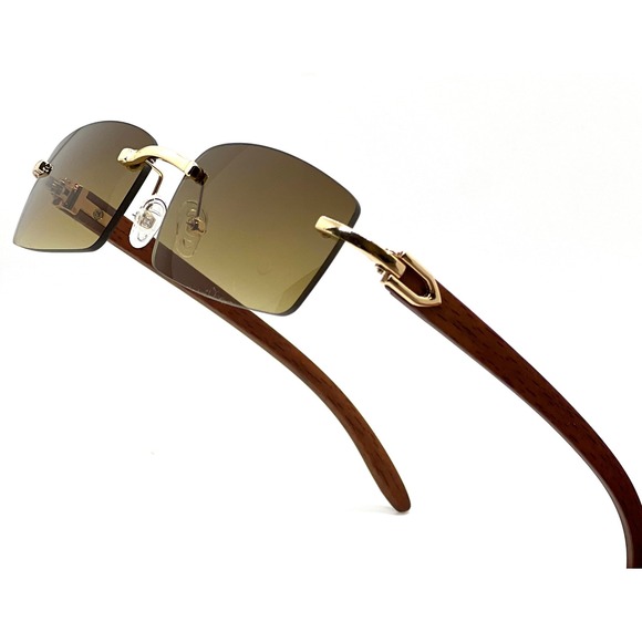 Men Sunglasses Brown Gradient Lens Fashion Eyewear Street Wear Cholo Gangster - Picture 1 of 4